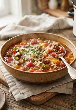 Slow Cooker Stuffed Pepper Soup