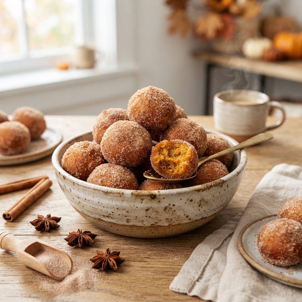 Air Fryer Pumpkin Donut Holes