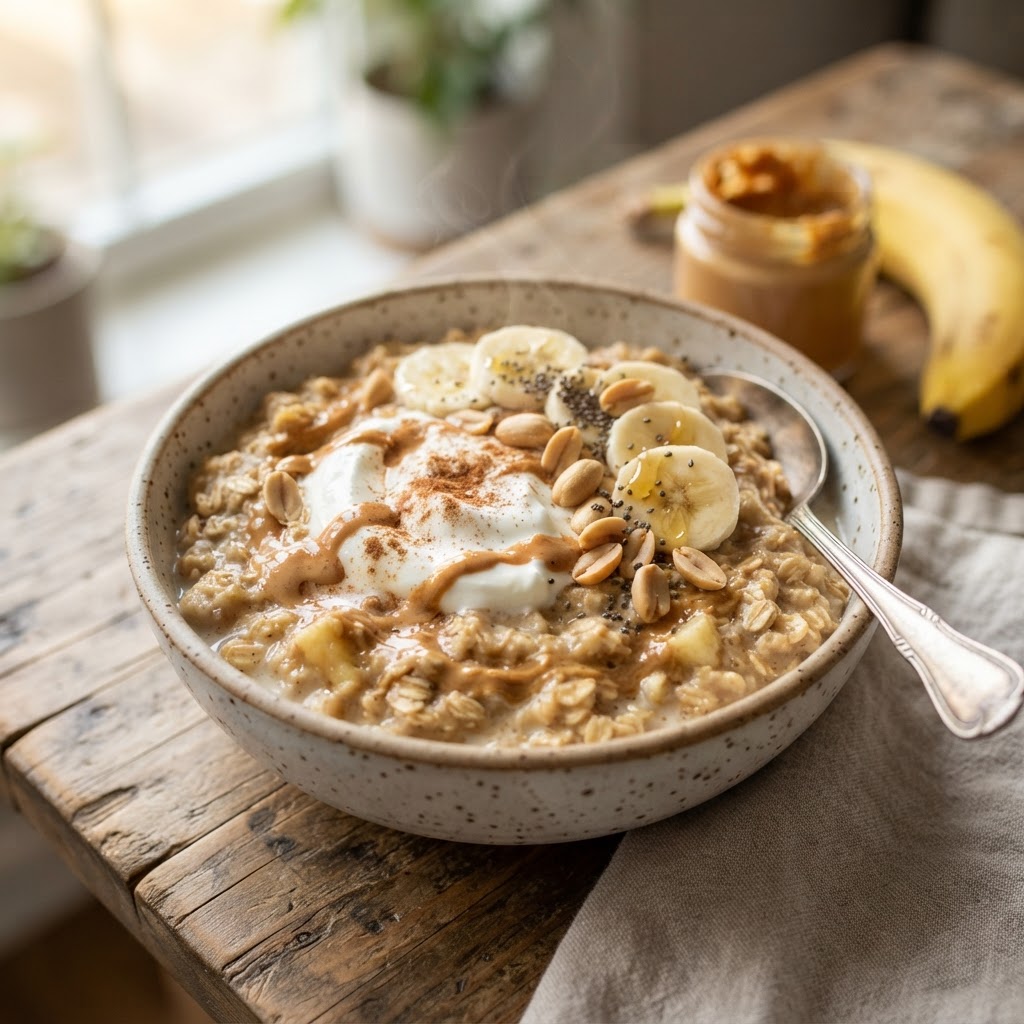 Protein Peanut Butter Banana Oats