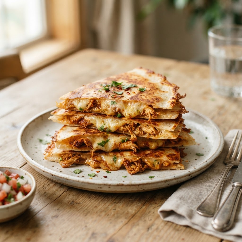 Smoky Chipotle Chicken and Cheese Quesadillas