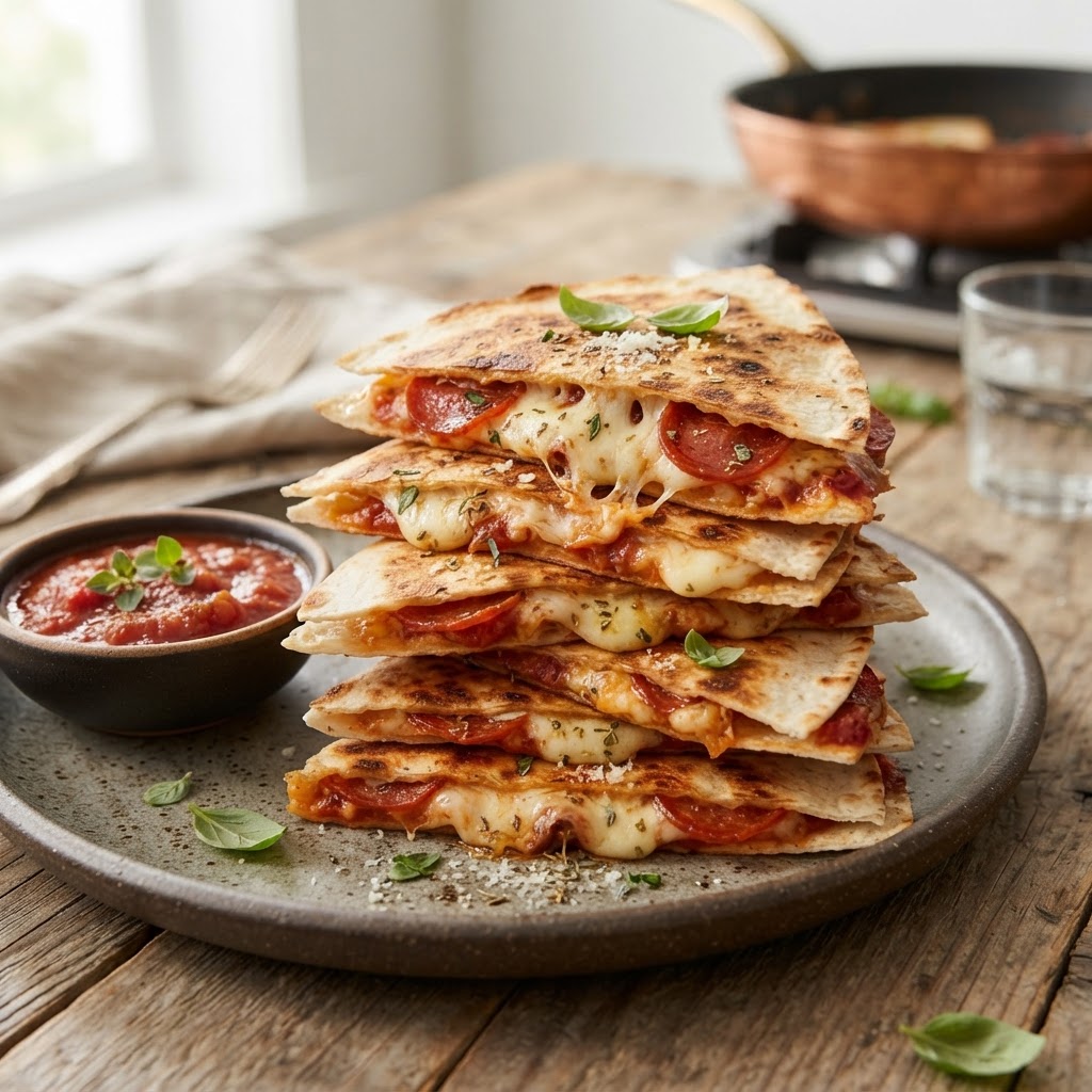 Pizza Quesadilla Wedges