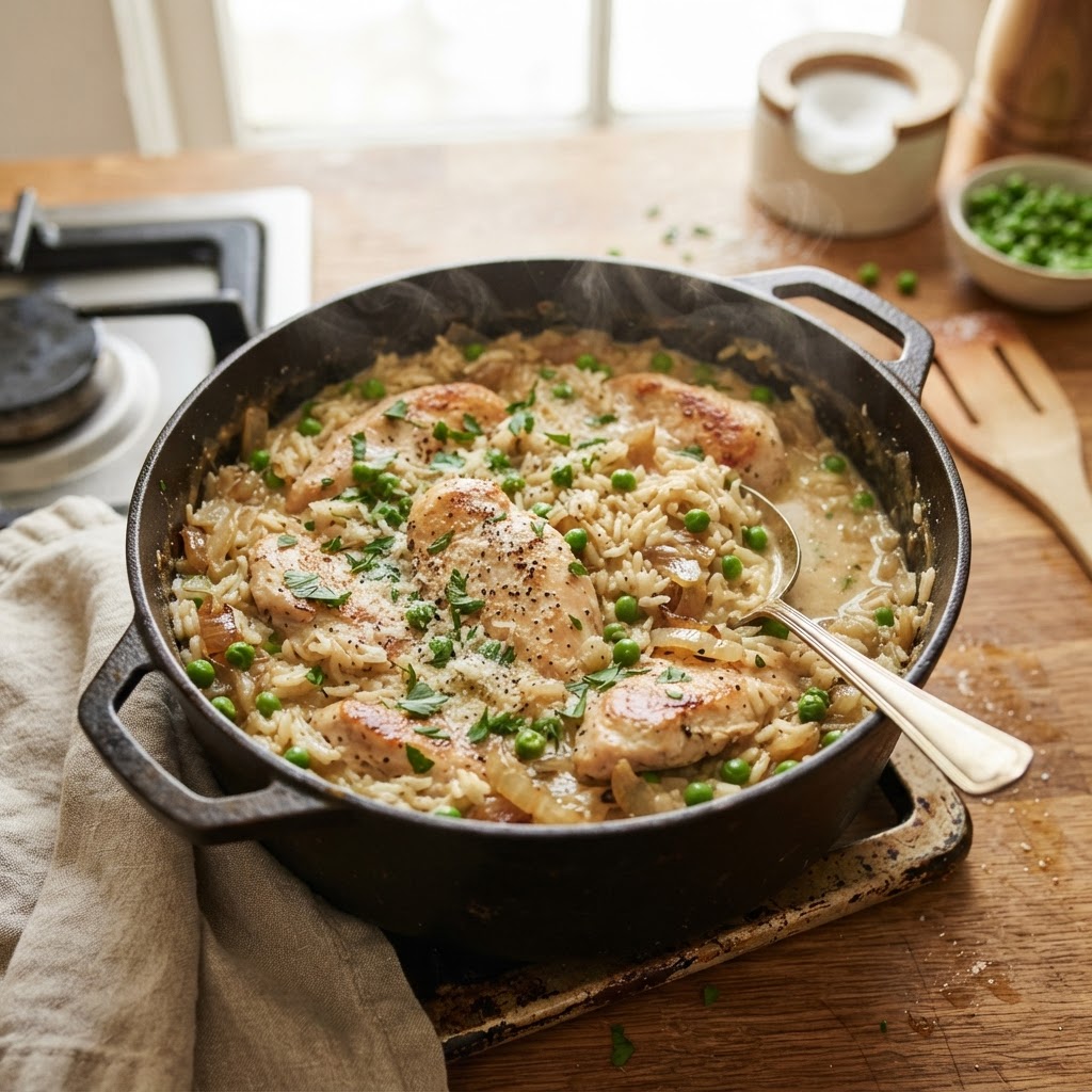 One Pot Creamy Chicken and Rice