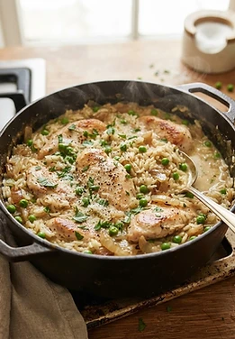 One Pot Creamy Chicken and Rice