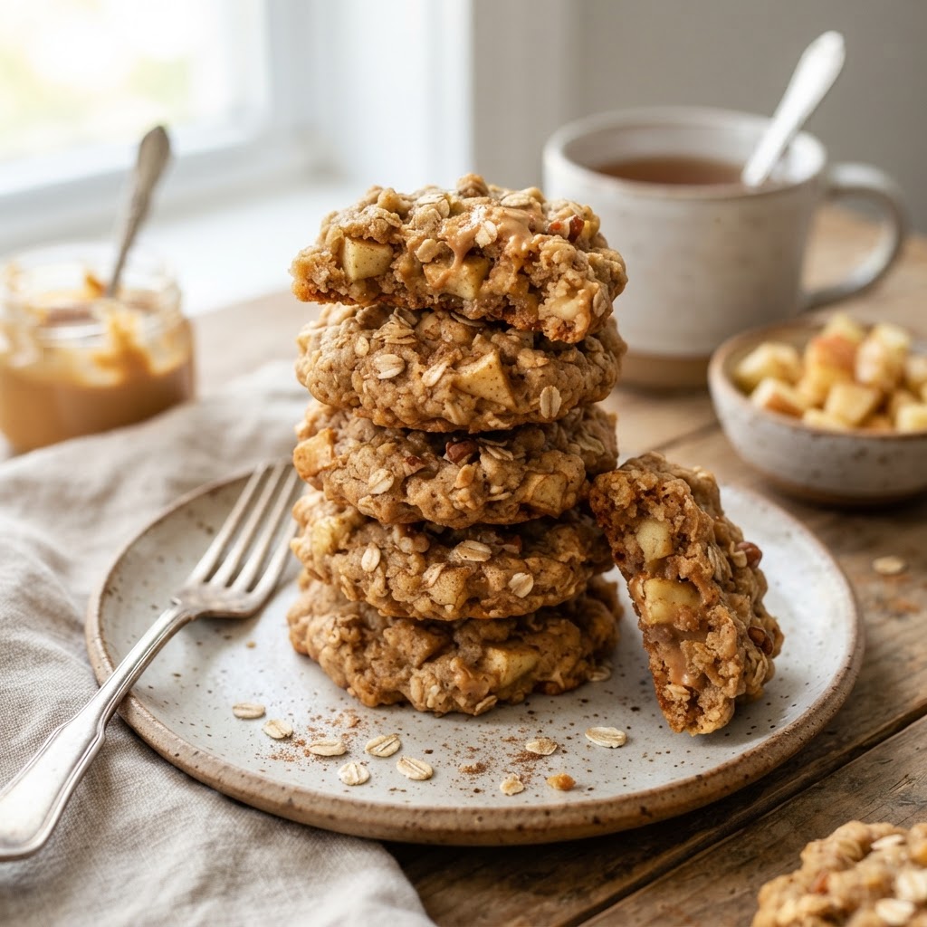 Peanut Butter Apple Breakfast Cookies