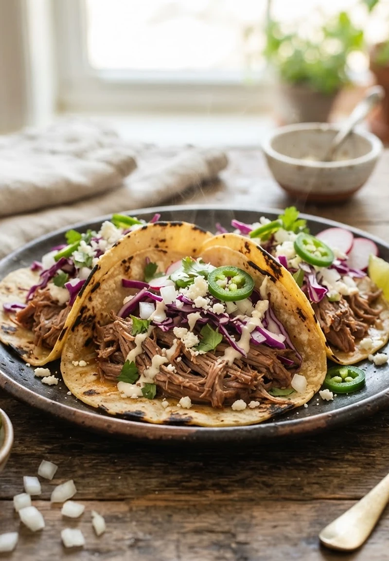 Cider Braised Pork Shoulder Tacos