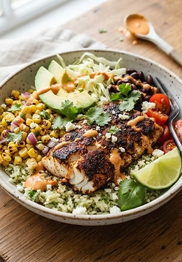 Blackened Fish Taco Bowls