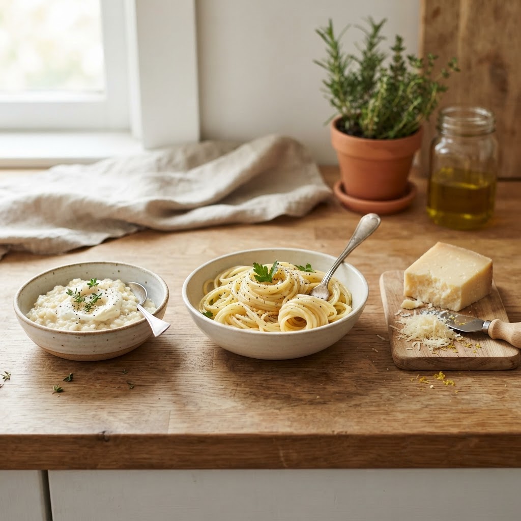 Parmesan Substitutes for Pasta, Risotto, and Finishing