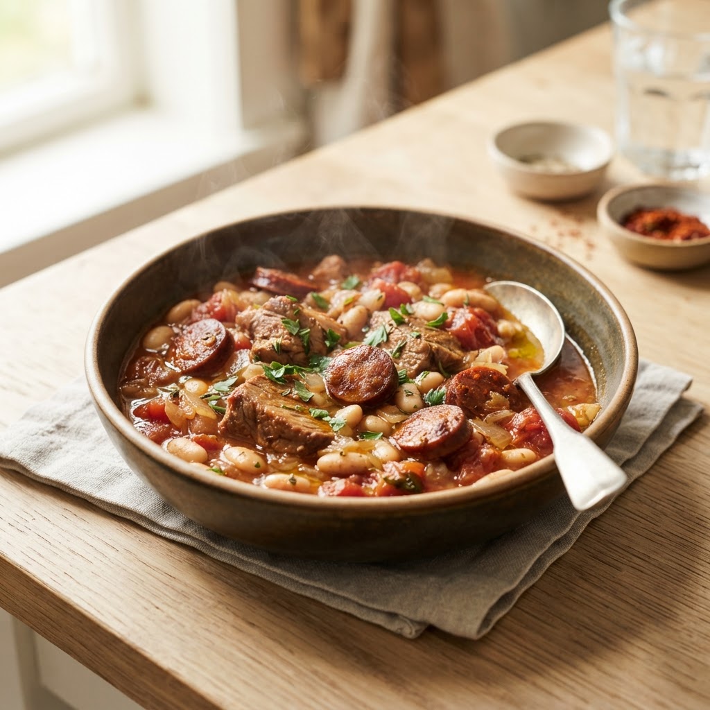 Smoky Chorizo and White Bean Stew