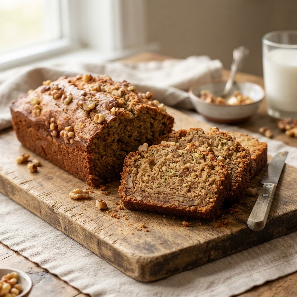 Classic Moist Zucchini Bread with Walnuts