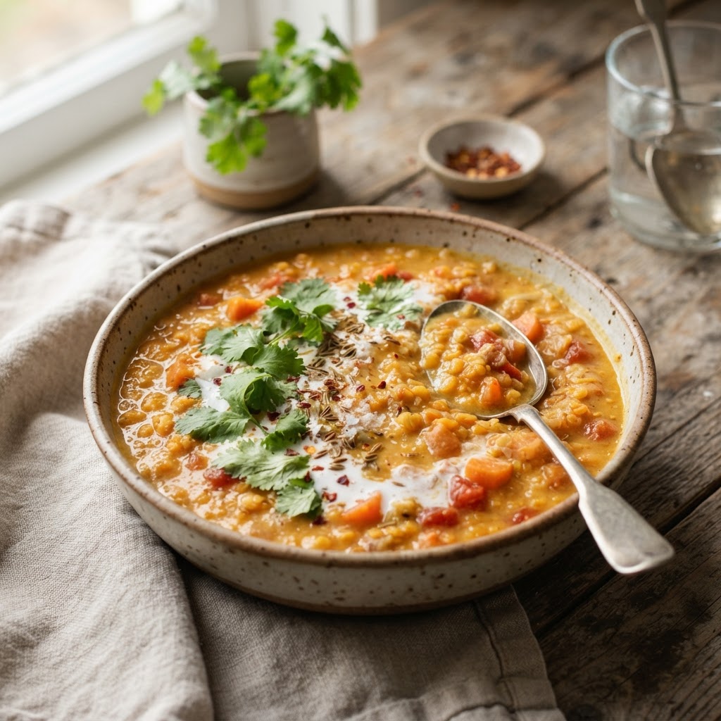 Red Lentil Coconut Soup