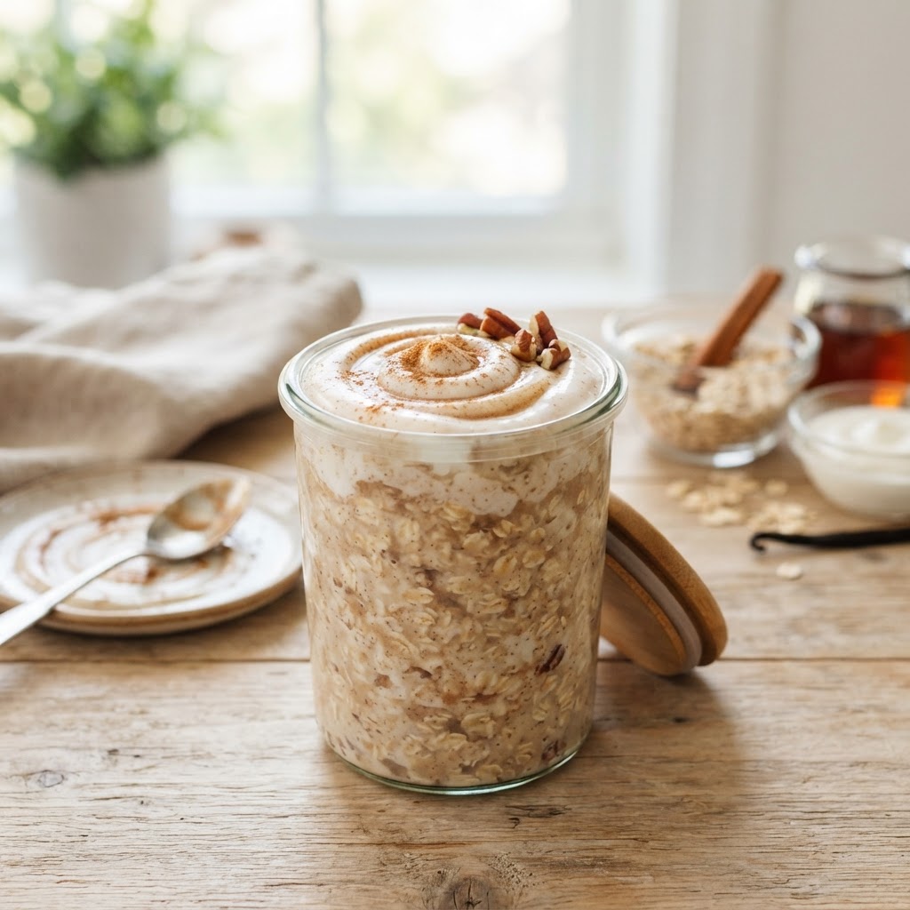 Cinnamon Roll Overnight Oats