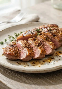 Mediterranean Herb-Rubbed Grilled Duck Breast
