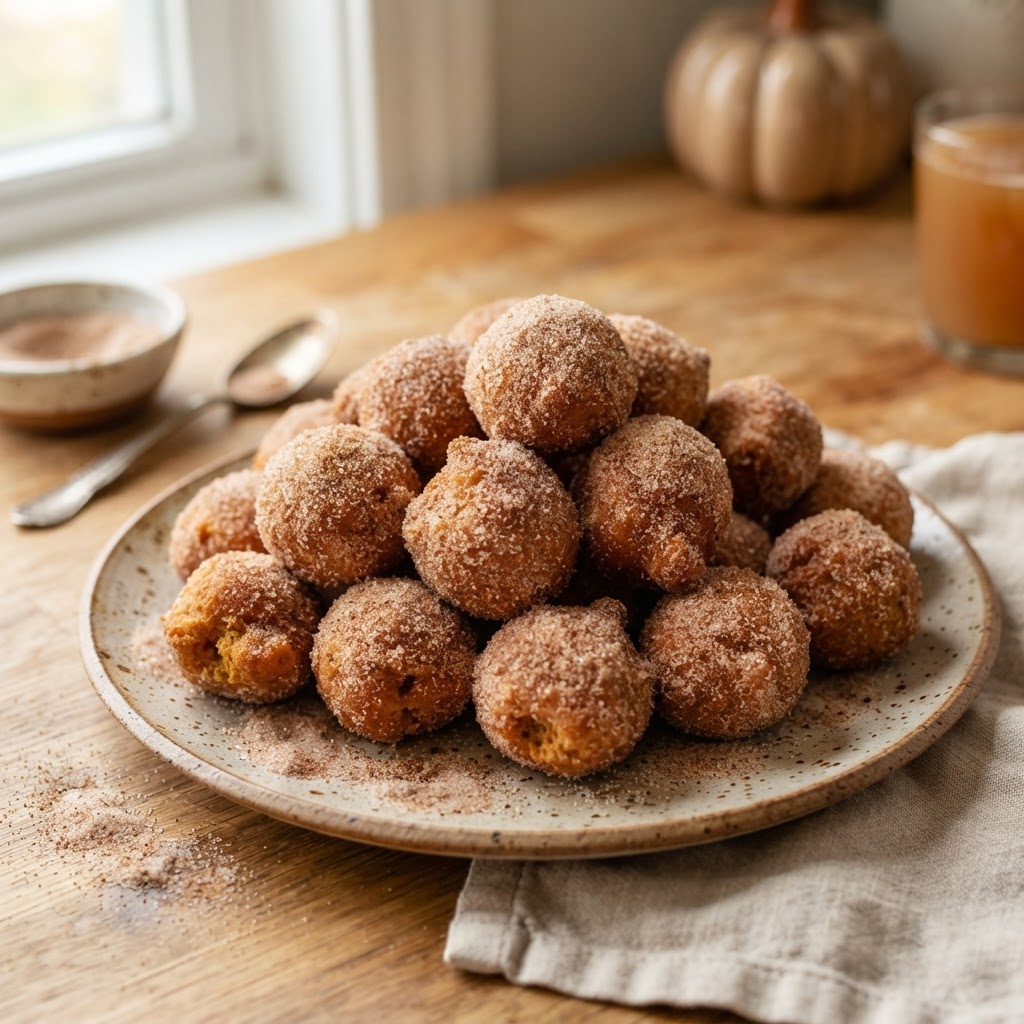 Air Fryer Pumpkin Spice Donut Holes