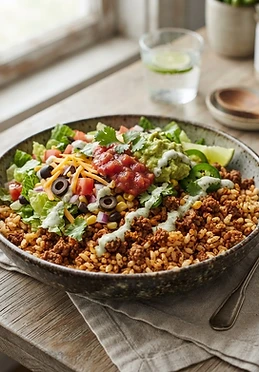 Crispy Rice Taco Salad