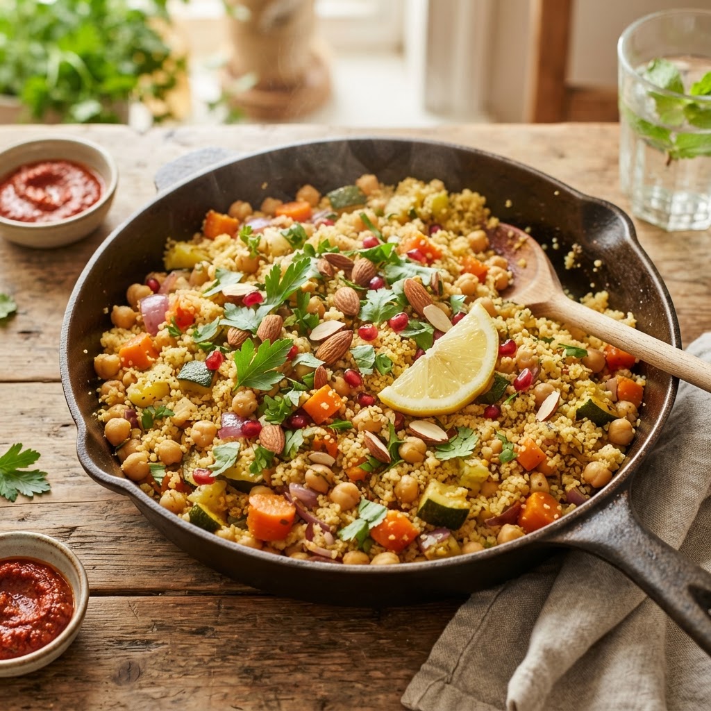 Moroccan Chickpea Couscous