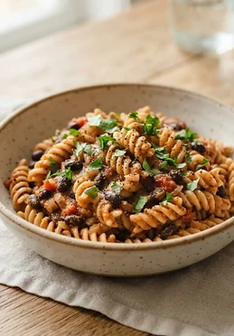 Black Bean and Tomato Creamy Pasta