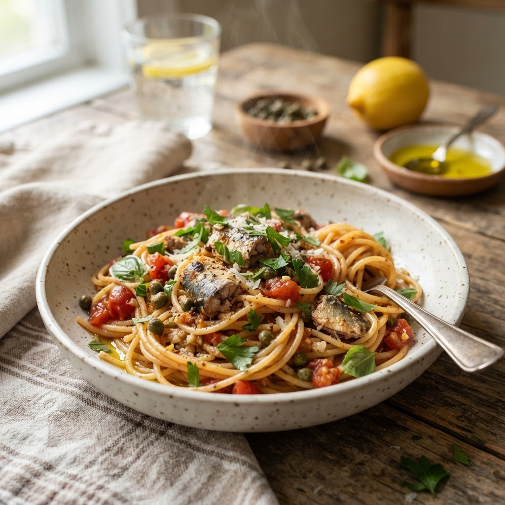 Sardine Tomato Pasta