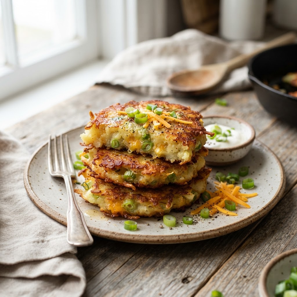 Leftover Mashed Potato Pancakes