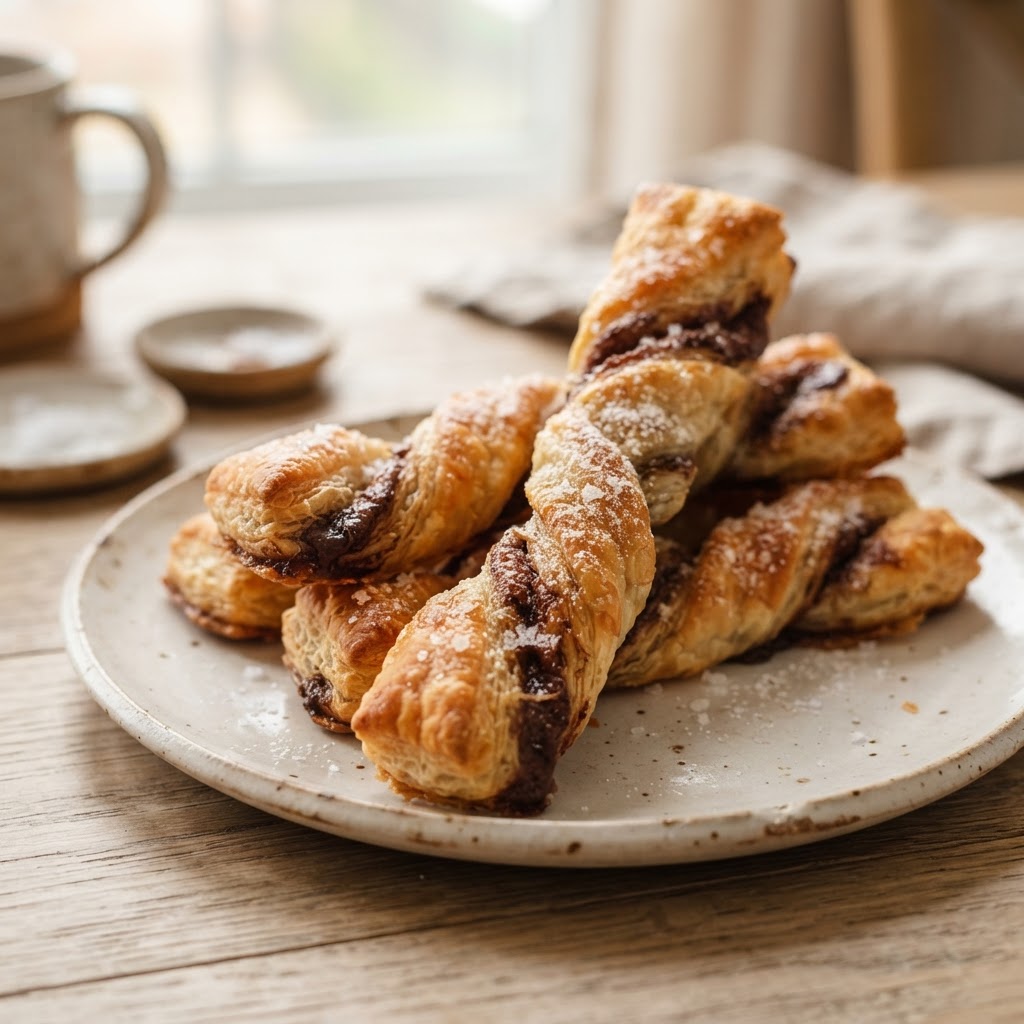 Three-Ingredient Nutella Puff Pastry Twists