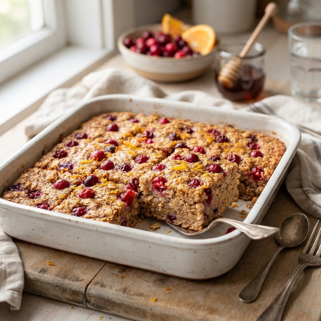 Cranberry Orange Baked Oatmeal