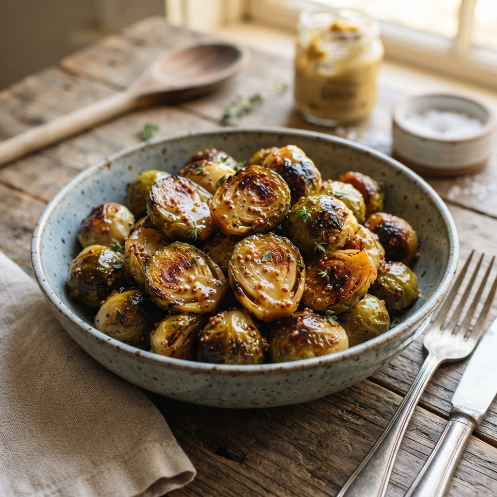 Honey Mustard Brussels Sprouts