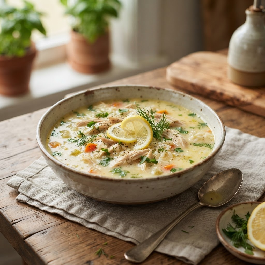 Greek Lemon Chicken Soup (Avgolemono)