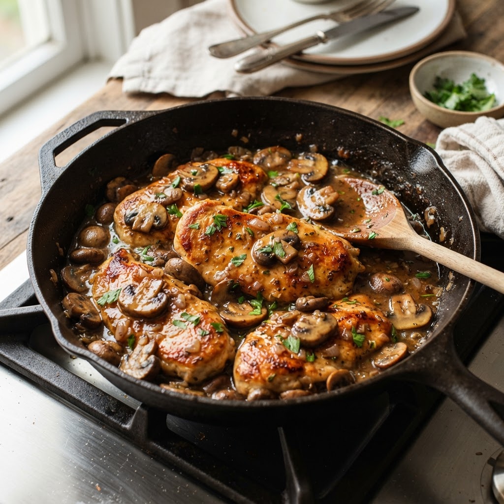 Skillet Chicken Marsala