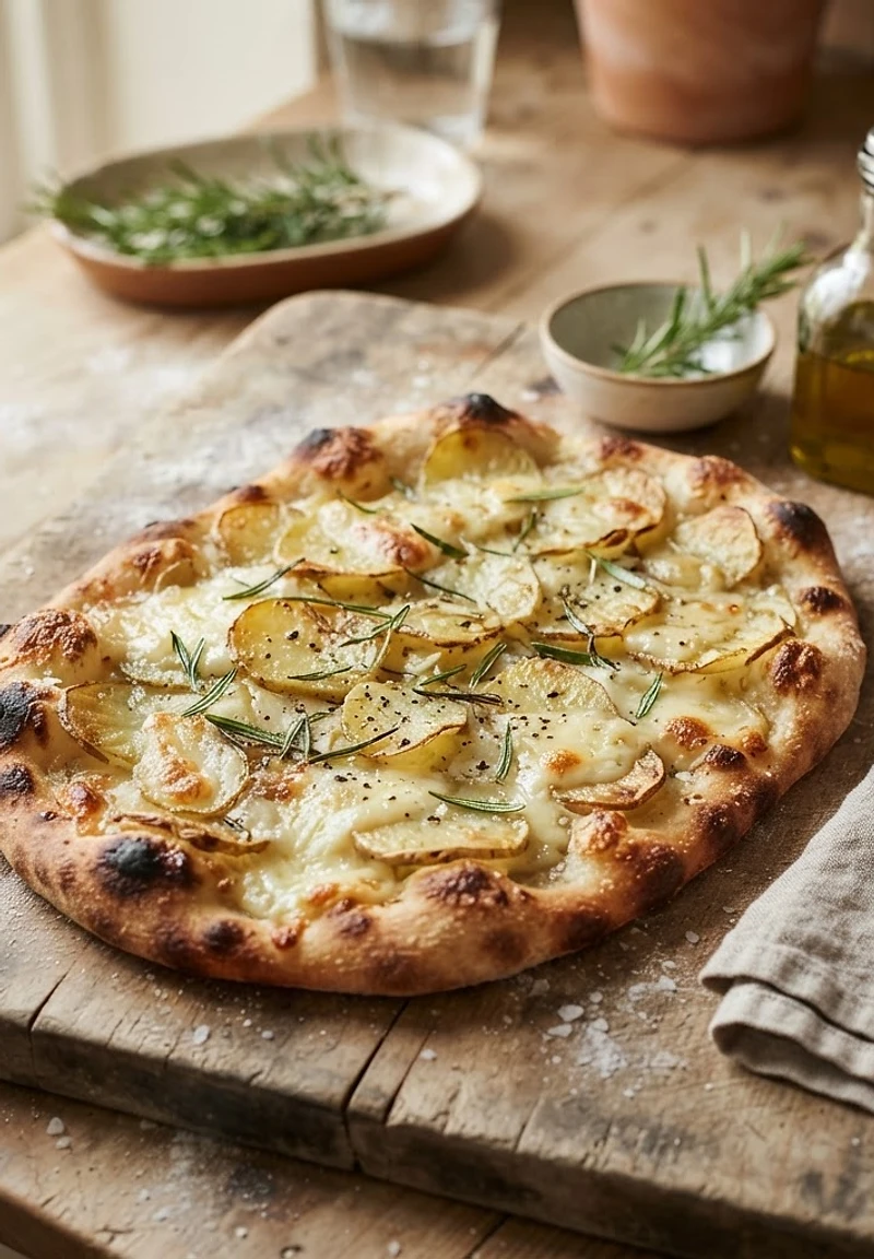 Potato Rosemary Flatbread with Taleggio