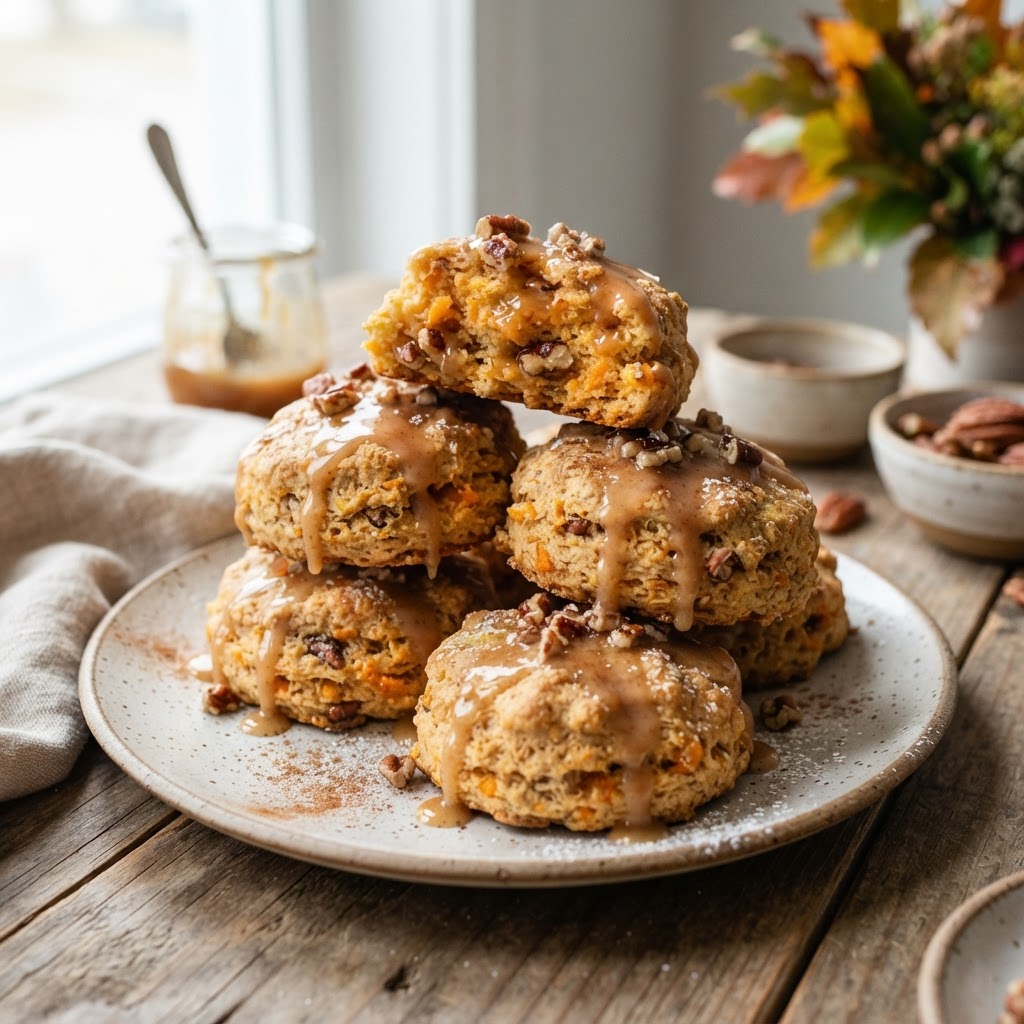 Maple Pecan Sweet Potato Biscuits