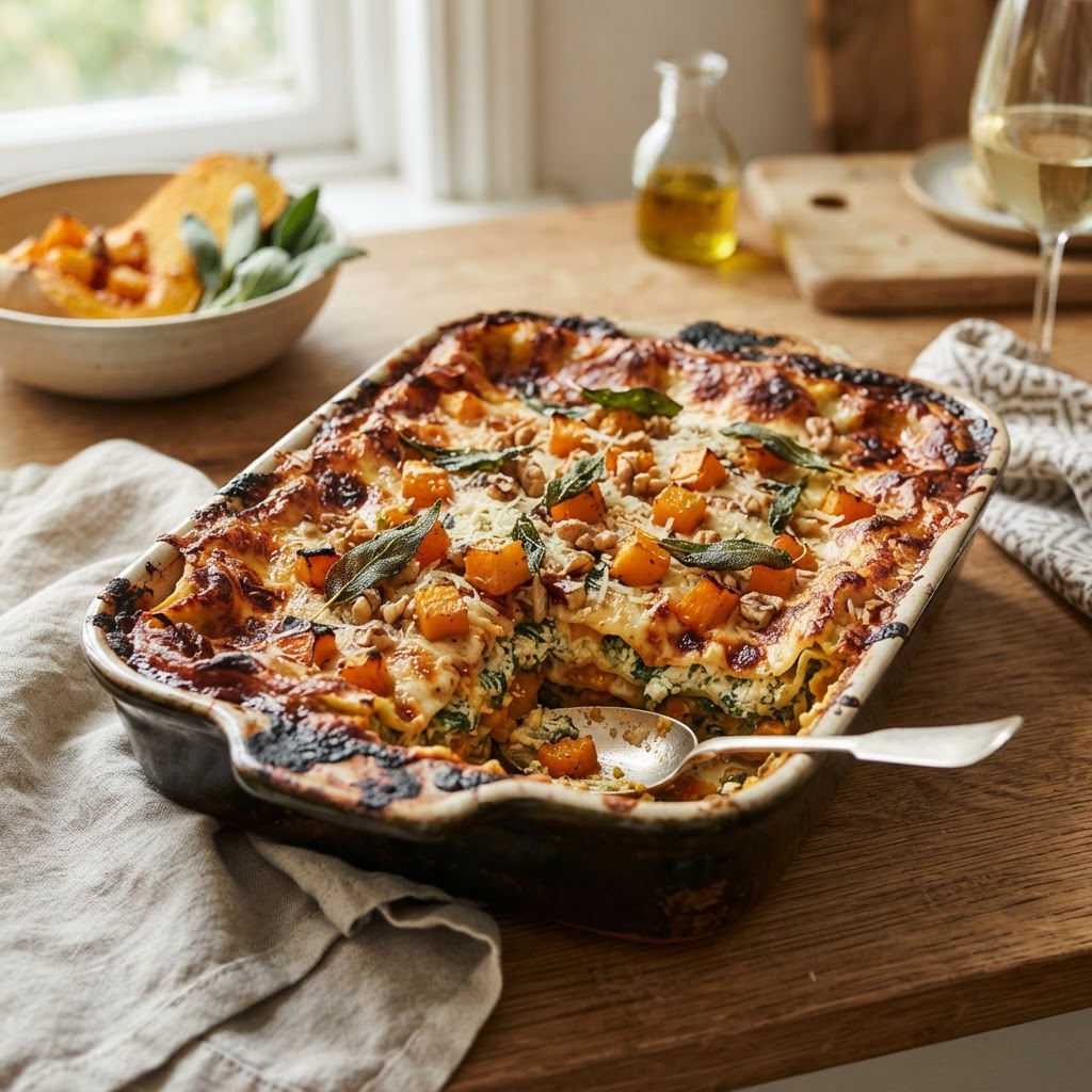 Roasted Butternut Squash Lasagna