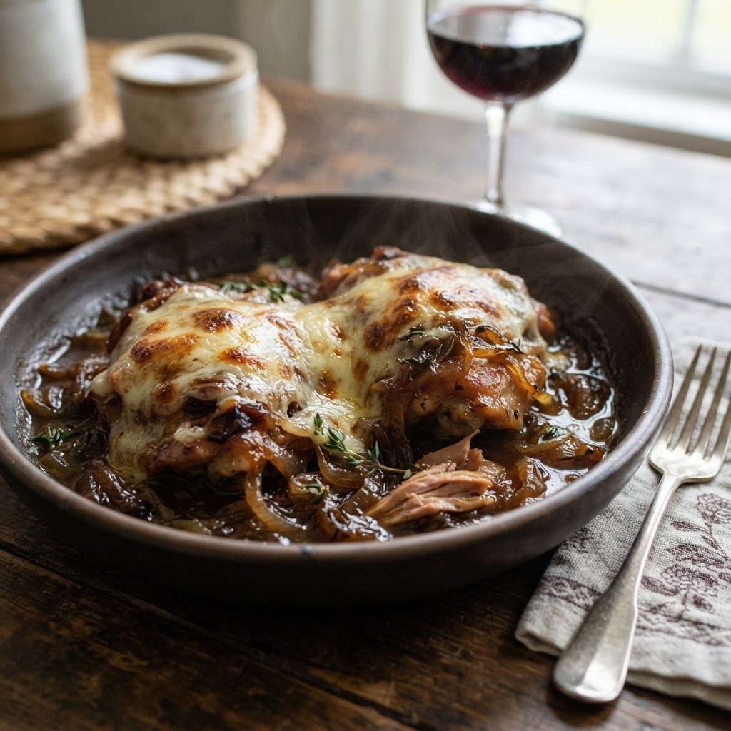 Slow Cooker French Onion Chicken
