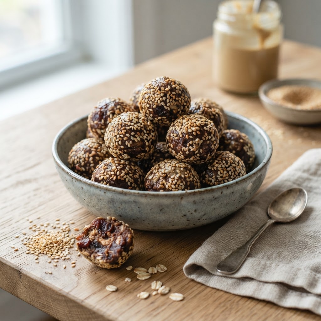 Tahini Chocolate Date Bites
