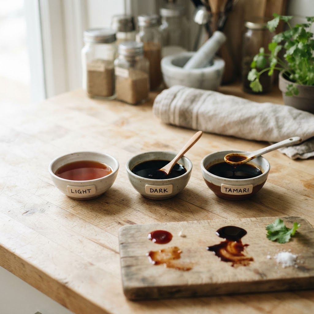 Soy Sauce Guide: Light, Dark, Tamari, and When Each Works