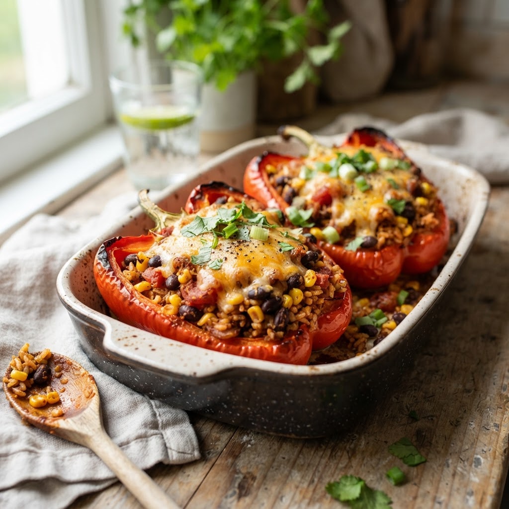 Black Bean and Corn Stuffed Peppers