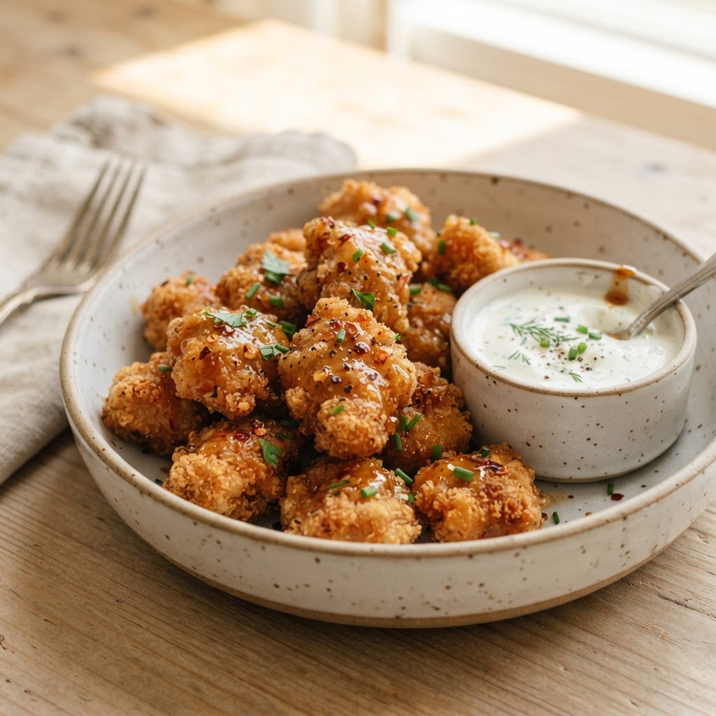 Air Fryer Crispy Hot Honey Chicken Bites