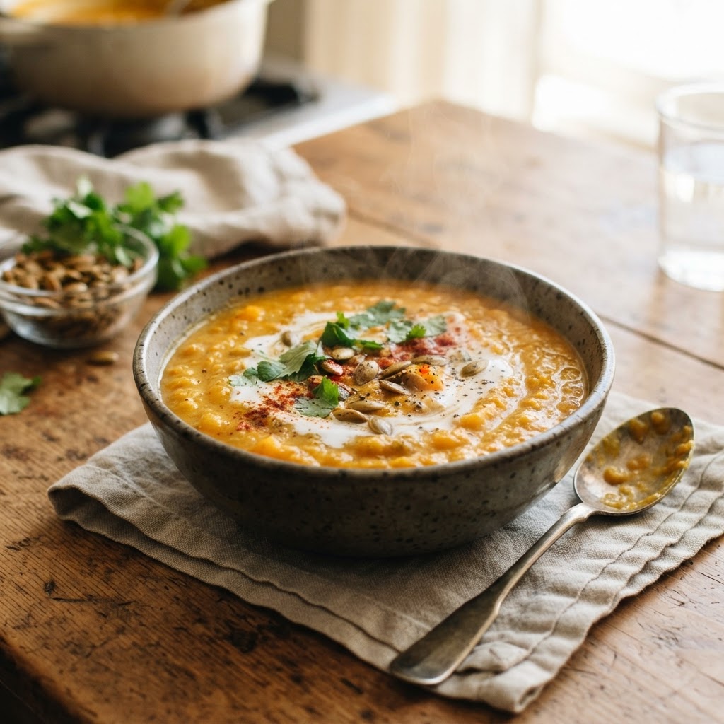 Butternut Squash Lentil Soup
