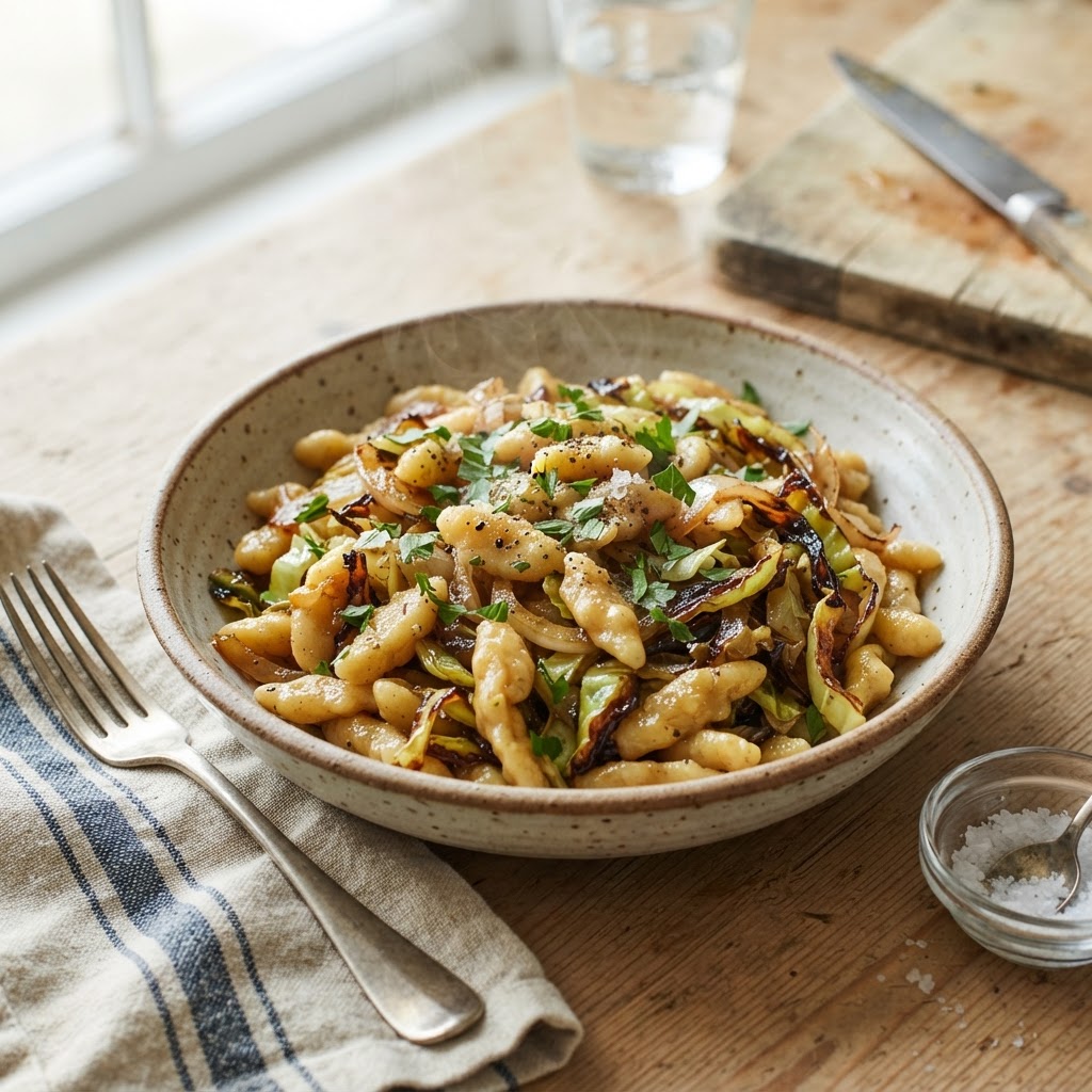 Brown Butter Cabbage Spaetzle