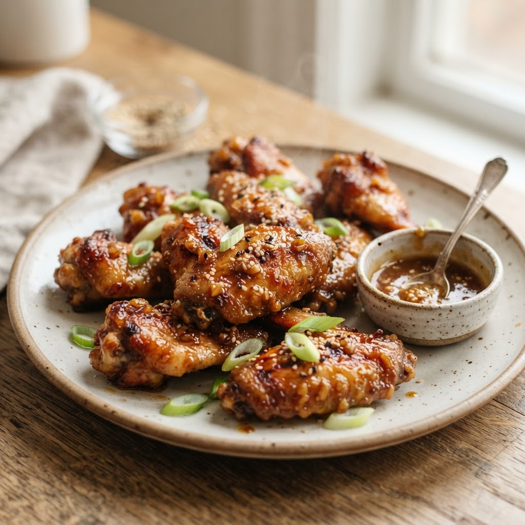 Sticky Miso-Glazed Chicken Wings