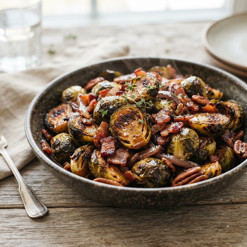 Maple Bacon Brussels Sprouts