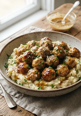 Maple Mustard Pork Meatballs