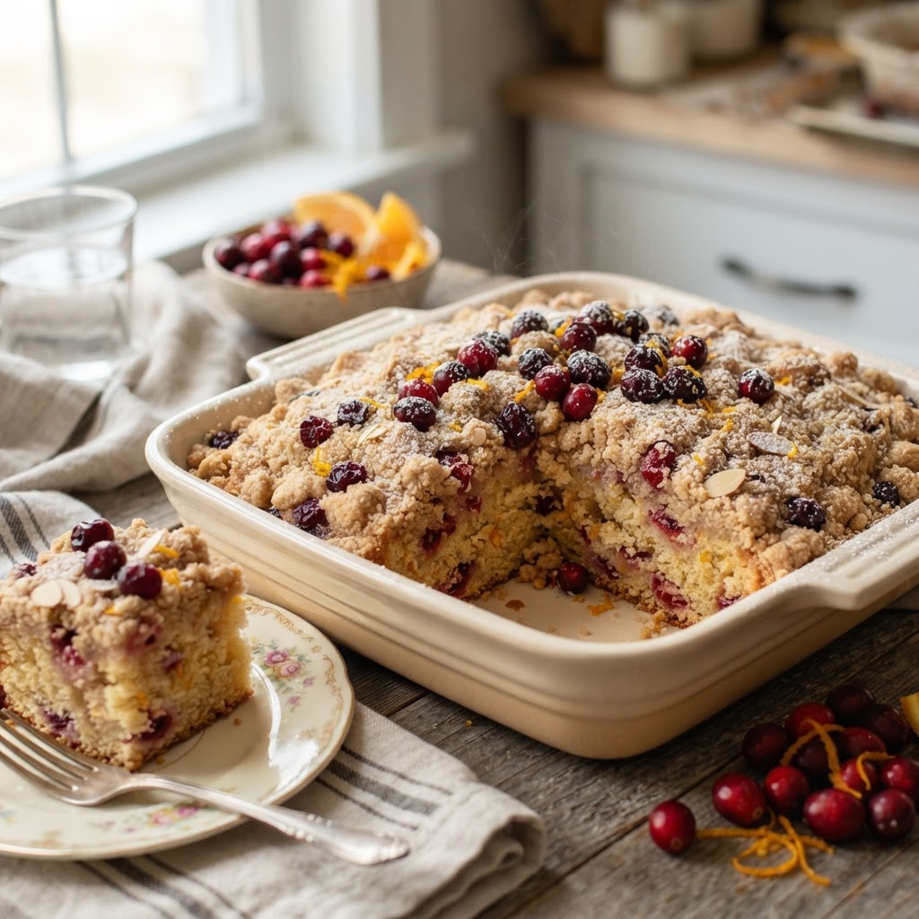 Cranberry Orange Crumb Cake