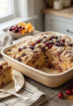 Cranberry Orange Crumb Cake