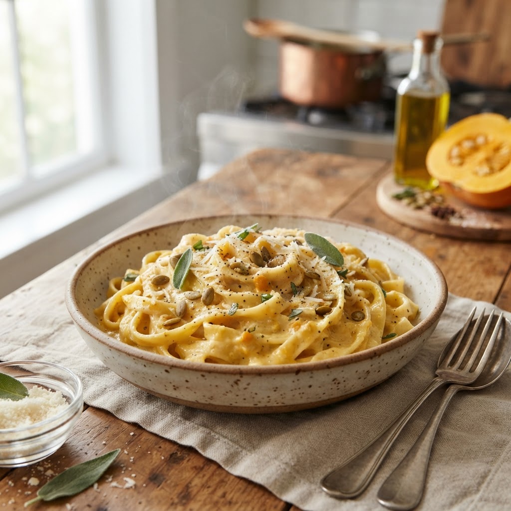Pumpkin Alfredo Pasta