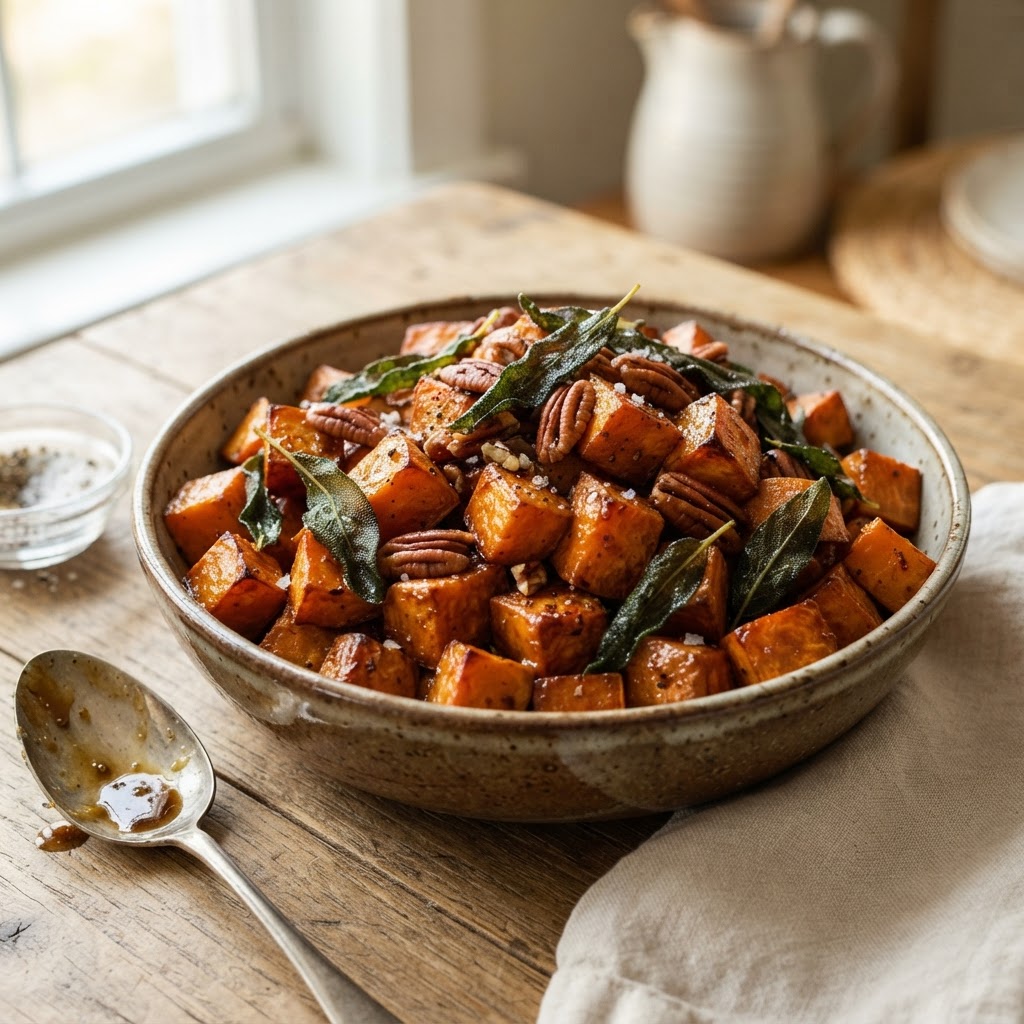 Brown Butter Sage Sweet Potatoes
