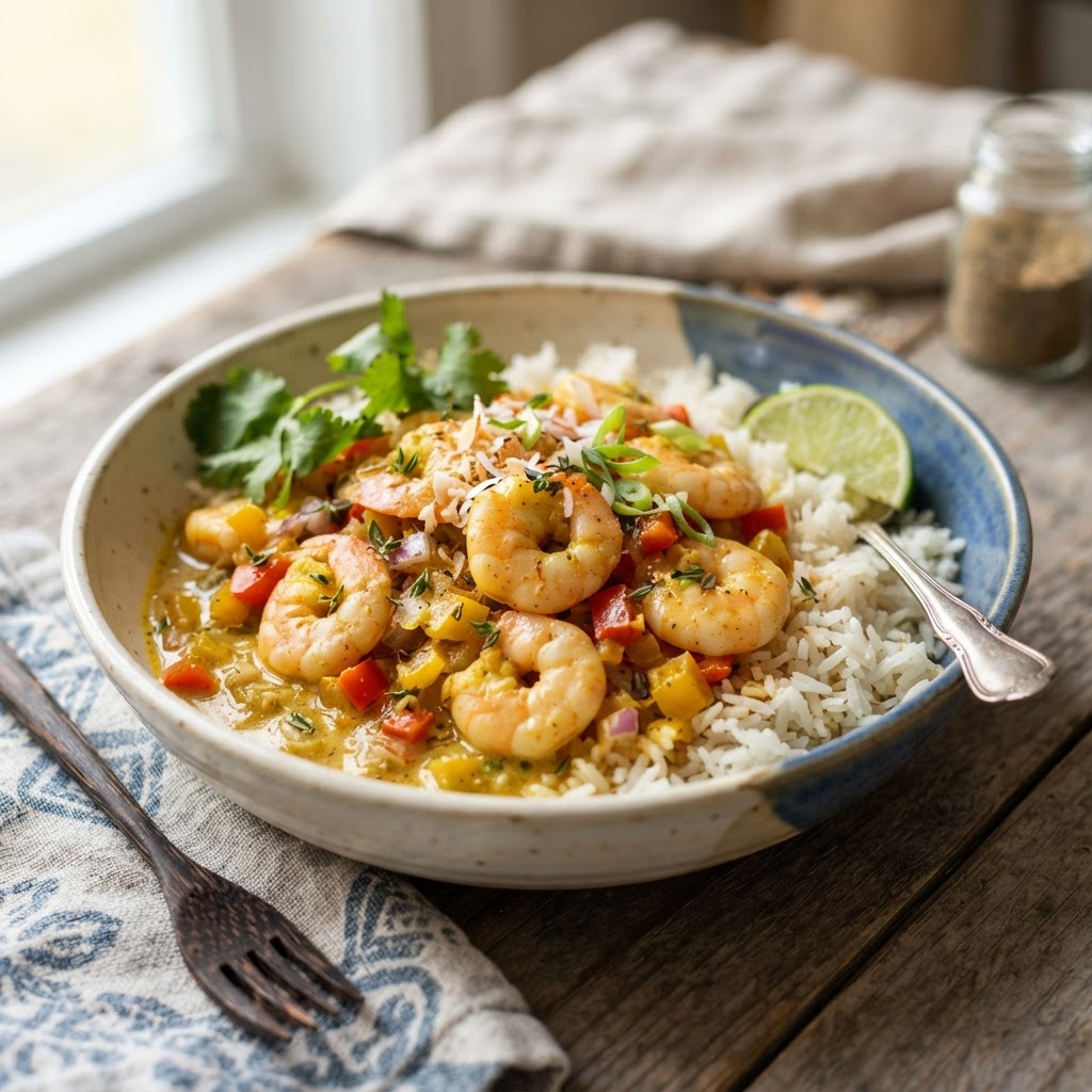 Caribbean Coconut Curry Shrimp