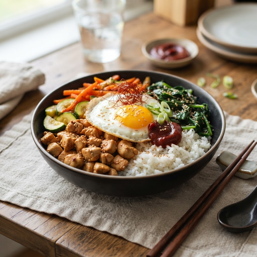 Korean Chicken Bibimbap Bowls