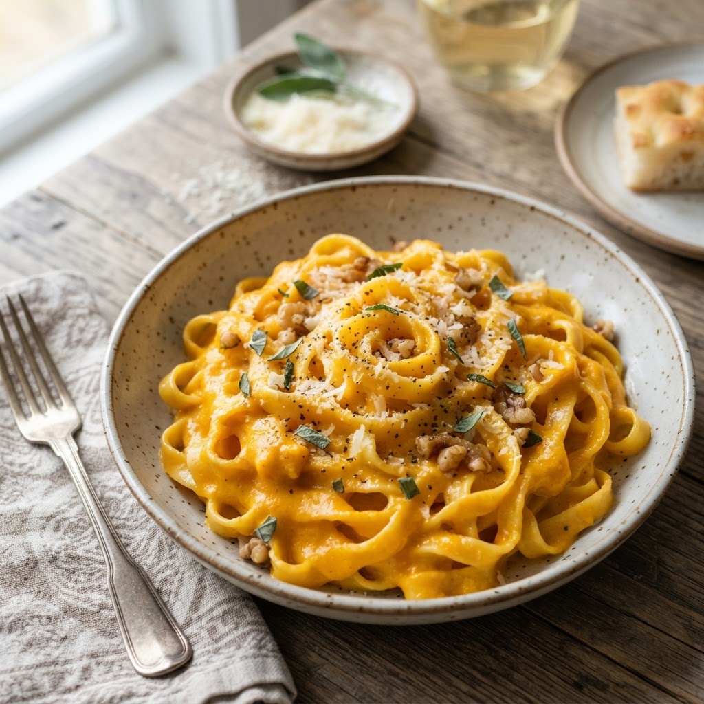 Butternut Squash Alfredo Pasta
