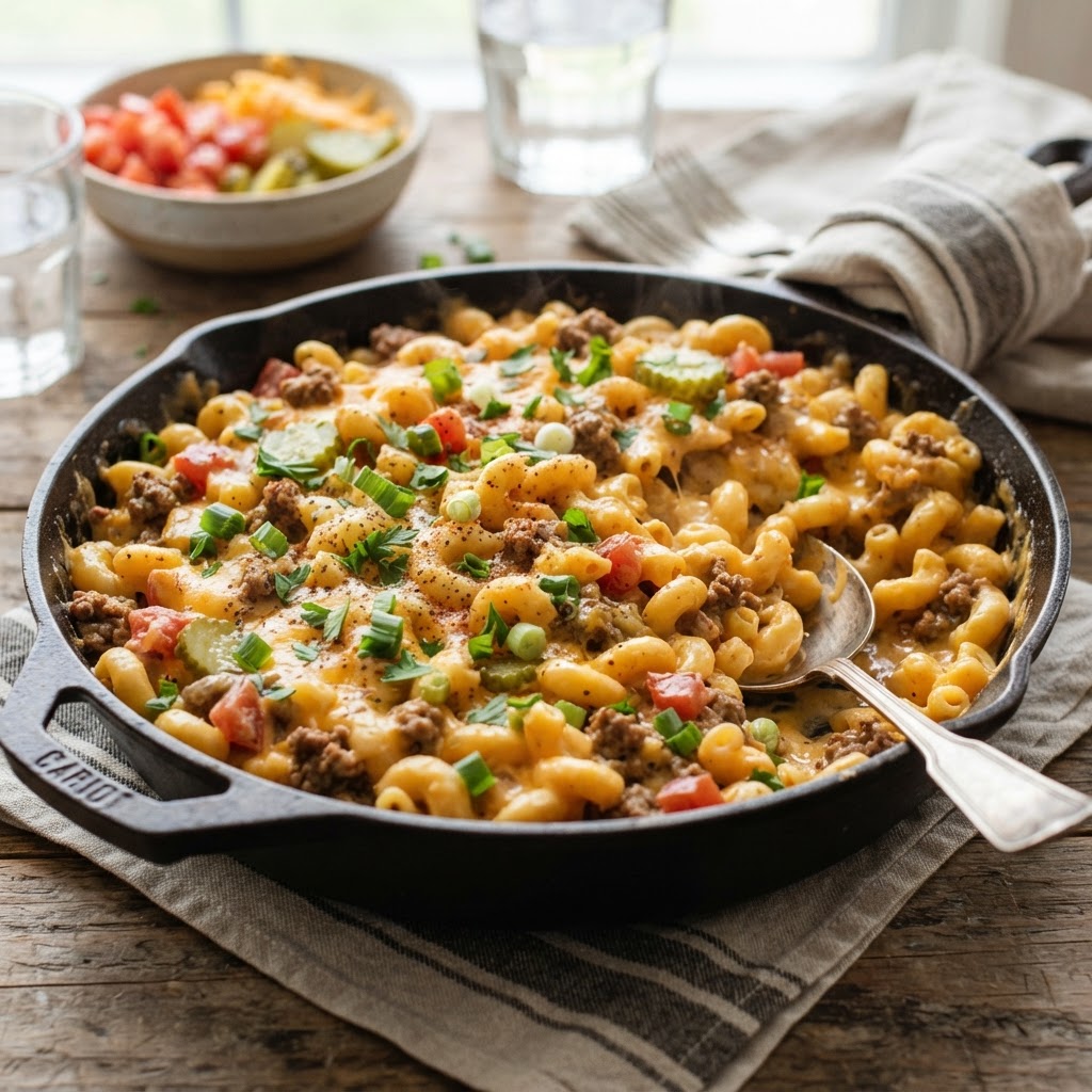 One-Pot Cheeseburger Macaroni