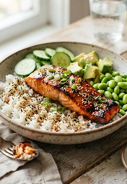 20-Minute Teriyaki Salmon Bowls