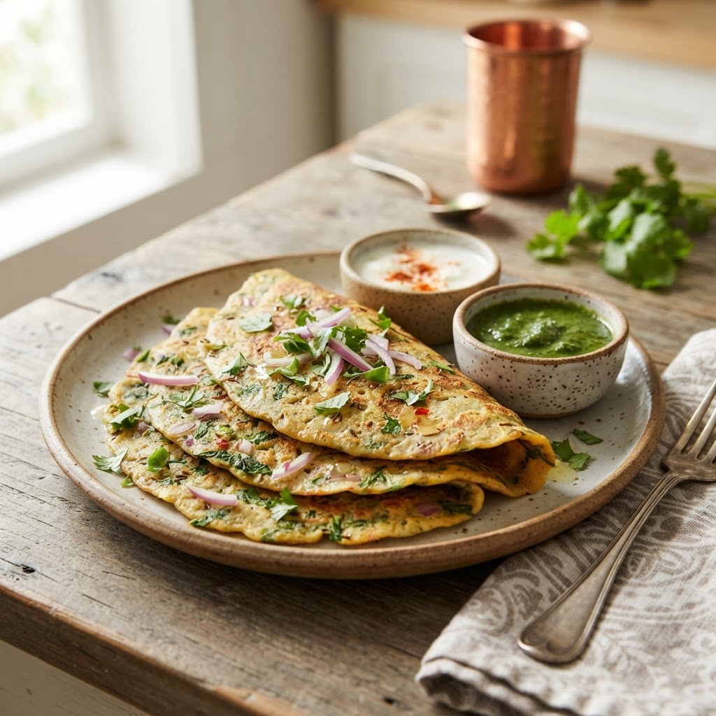 Besan Chilla (Chickpea Flour Pancakes)